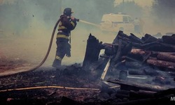 В Черноярском округе ликвидирован пожар