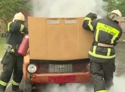 В Черноярском округе сгорел автомобиль