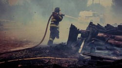В Черноярском округе сгорела баня